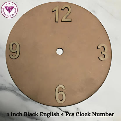 1 inch English 4 Pcs Clock Number