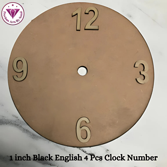 1 inch English 4 Pcs Clock Number