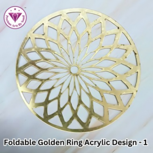 6 inch Golden Foldable Ring Acrylic Design - 1