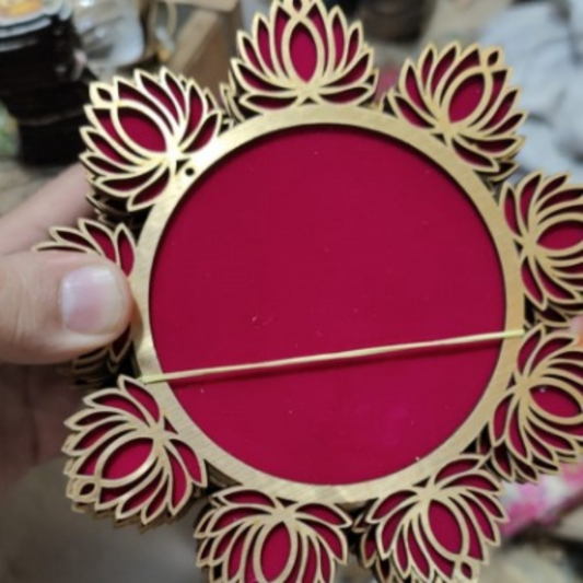 6 inch MDF Lotus Thali