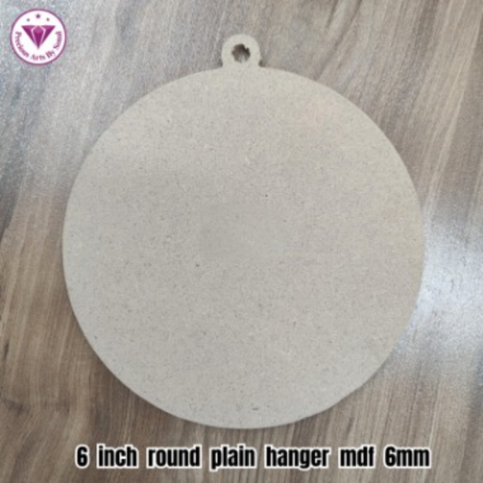 6 inch Round Plain Hanger MDF 6mm