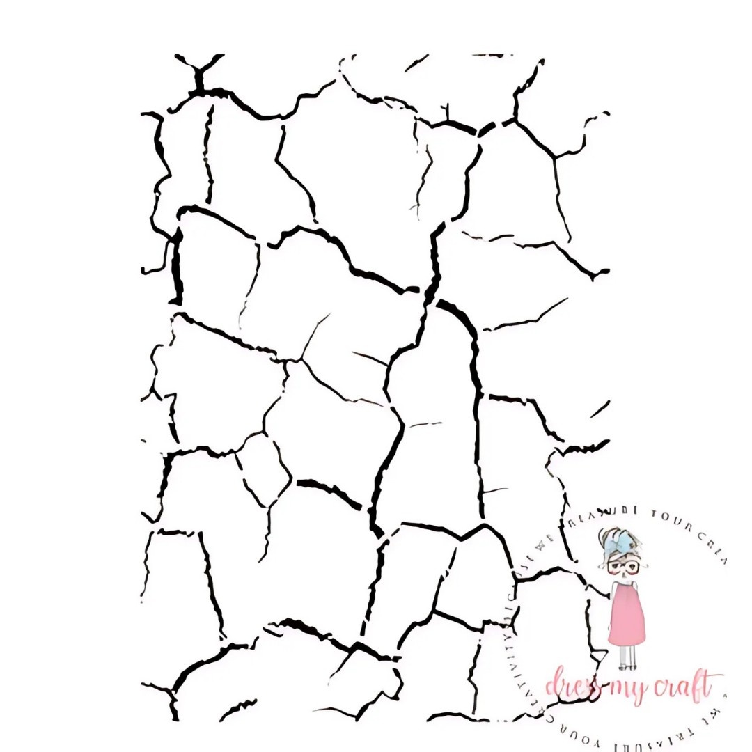 Crackle-Stenci Crackle - Stencil - Image 1