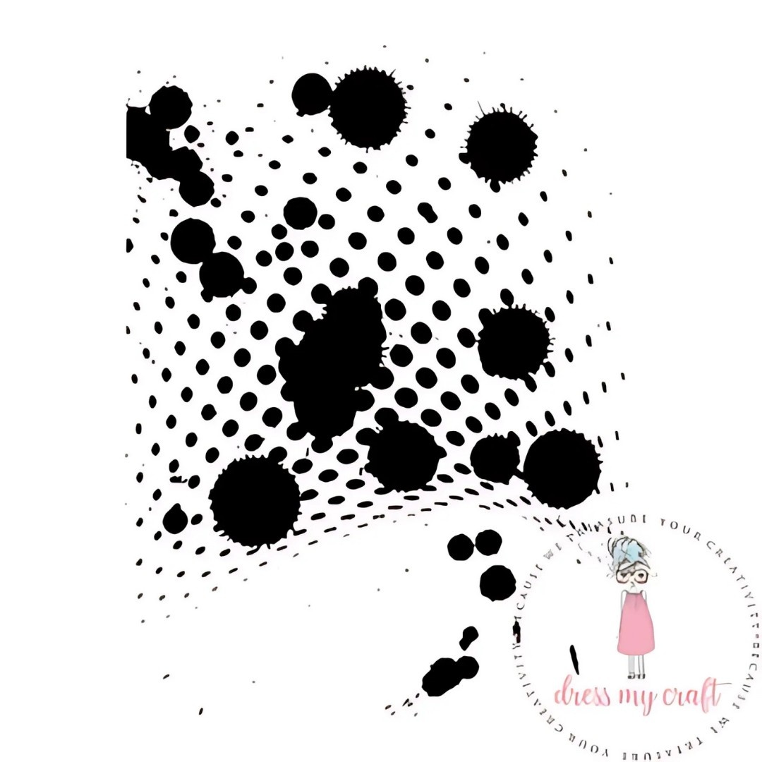 WatercolorSplatter-Stenci Watercolor Splatter -Stencil - Image 1