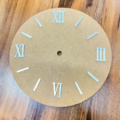 1 inch Silver Numbers Clock (Roman and Sticks) 1 inch Silver Numbers Clock (Roman and Sticks) - Image 1