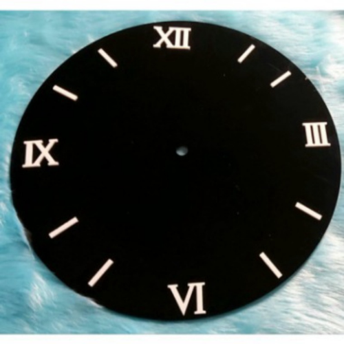 1 inch White Numbers Clock (Roman and Sticks) 1 inch White Numbers Clock (Roman and Sticks) - Image 1