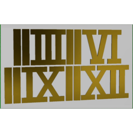 2 inch Gold Numbers Clock (Roman and Sticks)
