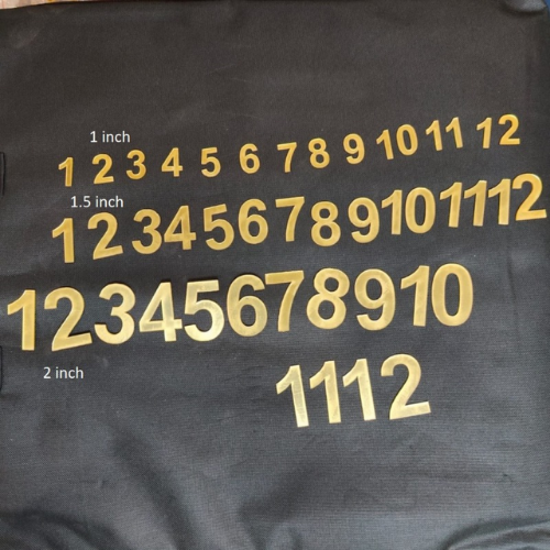 2 inch Golden Clock Numbers (1,2,3) Design 1 2 inch Golden Clock Numbers (1,2,3) Design 1 - Image 1