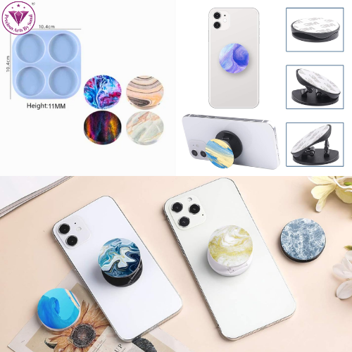 4 Cavity Pop Socket Mold Extra Deep 4 Cavity Pop Socket Mold Extra Deep - Image 1