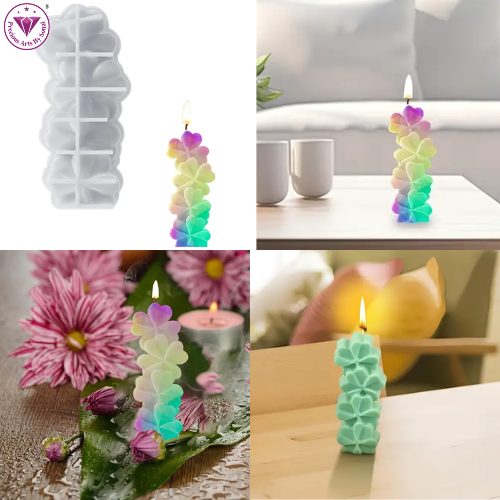 4 Leaf Flower Candle Mold 4 Leaf Flower Candle Mold - Image 1