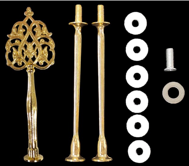 62282c5794e4b_1067_1280 3 Tier Cake Stand Gold Pan - Image 1