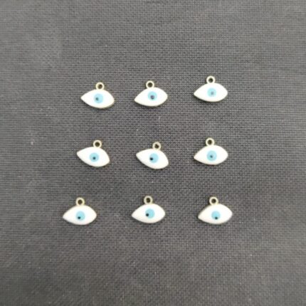 White Evil Eye 6 Charm