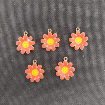 Orange Flowers 5 Charm
