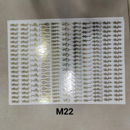Metallic Sheet Golden - Mantra Design 22