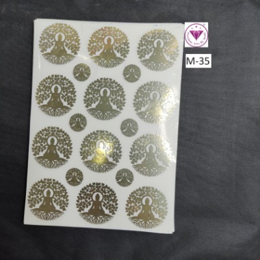 Metallic Sheet Golden - Mantra Design 35