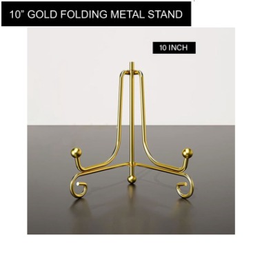 62282c5794e4b_3393_4284 10 inch Golden Metal Stand - Type Foldable Type 2 - Image 1