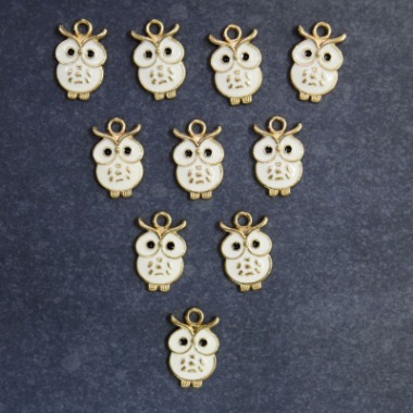 Owl White Charm