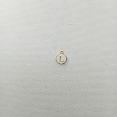 White - Charm Initial L