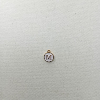 White - Charm Initial M