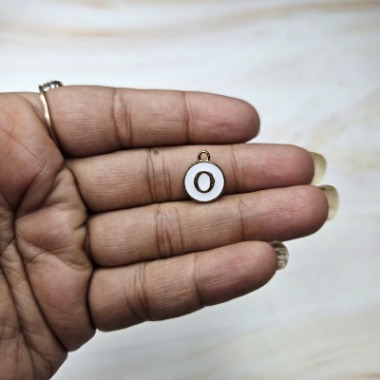 White Charm Initial O