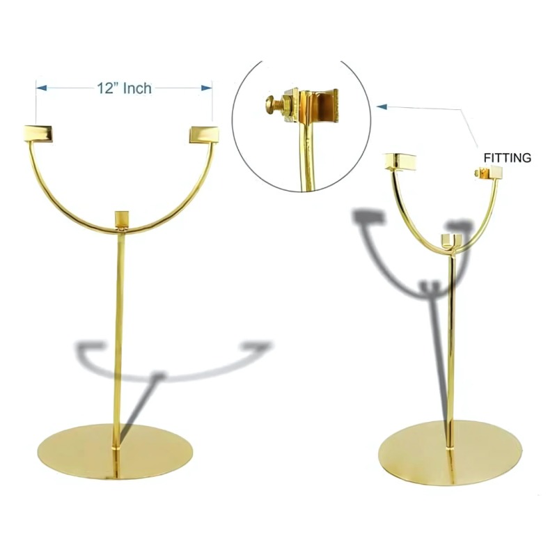 62282c5794e4b_6526_8218 10 inch Clock Gold Moon Stand - Image 1