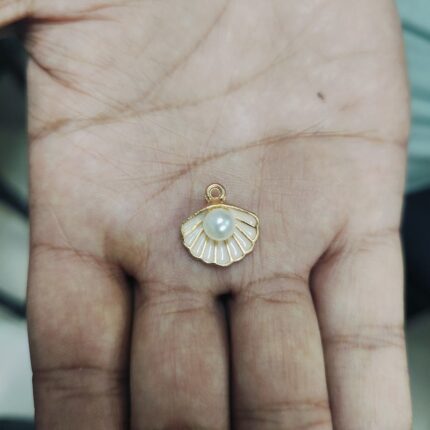 Peach Pearl Shell Charm