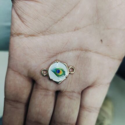 Agate Shape Mor Pankh 6 Rakhi Charm