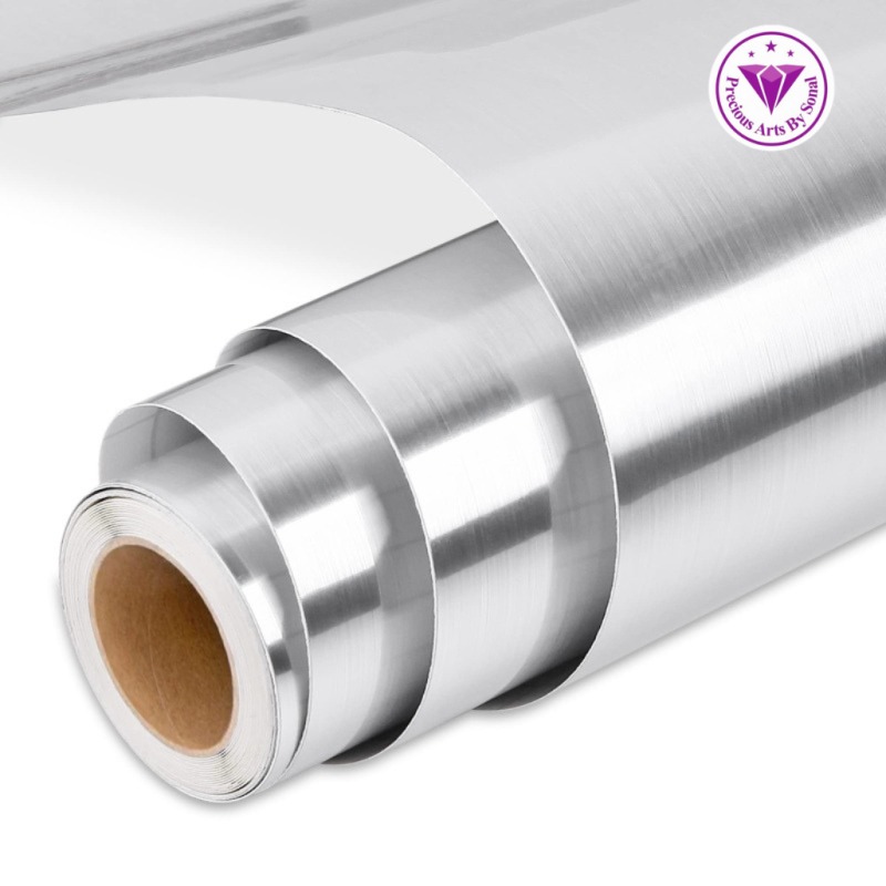 62282c5794e4b_7962_10047 Silver Vinyl For Plotter Cutting 1 sq feet - Image 1
