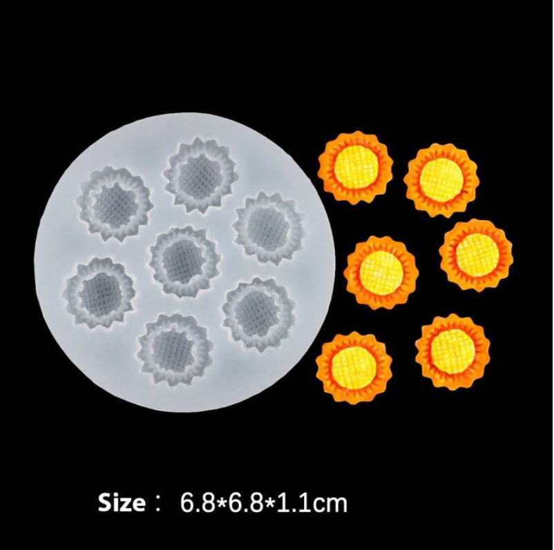 62282c5794e4b_8117_10186 6 Cavity 3D Sun Flower Candle Mold - 1 - Image 1