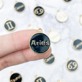 Black Aries Horoscope Charm