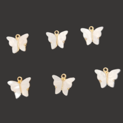 White Butterfly 7 Charm