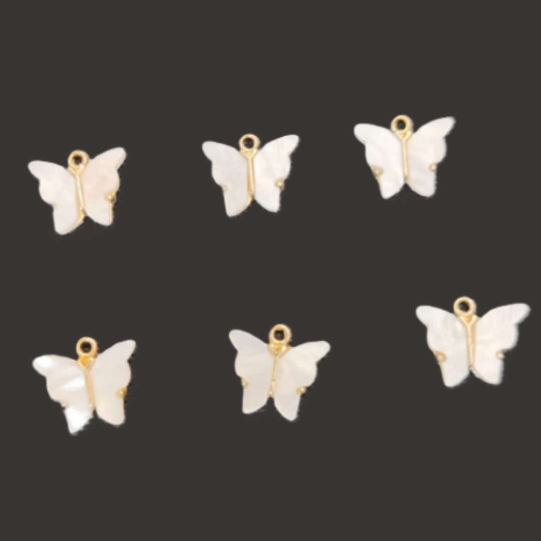 Charms Butterfly 7 (White) White Butterfly 7 Charm