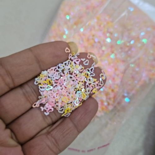 Sequins Heart Multi 4mm