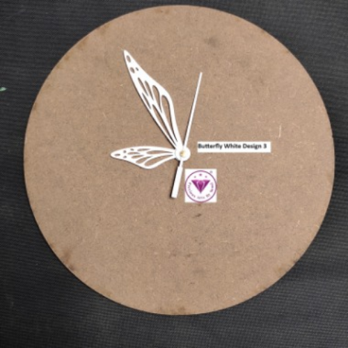 White Butterfly Clock Hands - Design 3 White Butterfly Clock Hands - Design 3 - Image 1