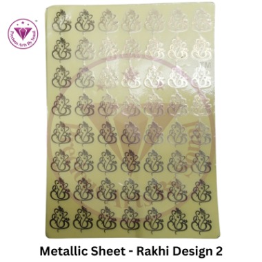 Metallic Sheet Golden - Rakhi Design 2