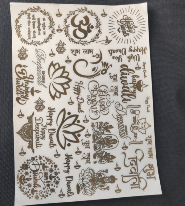 Metallic Sheet Golden - Diwali Design 21