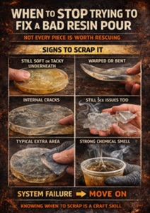 When to stop fixing resin pour