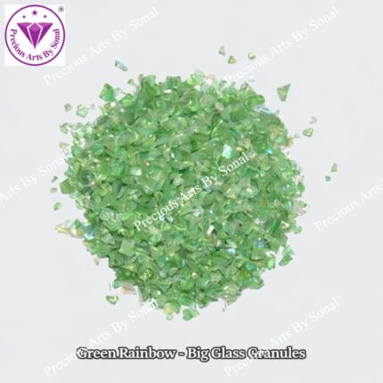 Green Rainbow Big Glass Granules