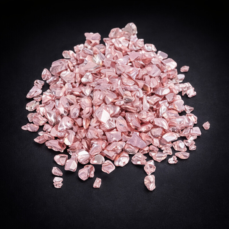 Peach - Small Glass Granules - 150gm (1) Peach - Small Glass Granules - 150gm - Image 1