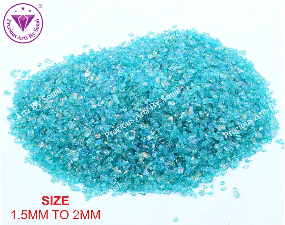 Torquise Rainbow Small Glass Granules